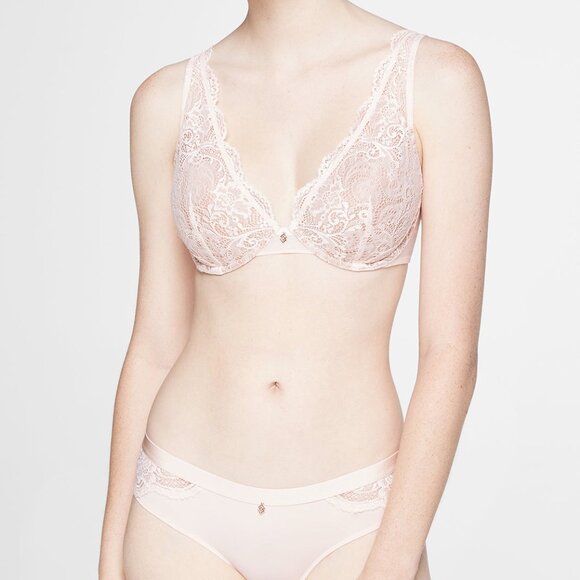 ThirdLove Lace Contour Plunge Bra Size 36G-pink / 36G - Picture 2 of 3